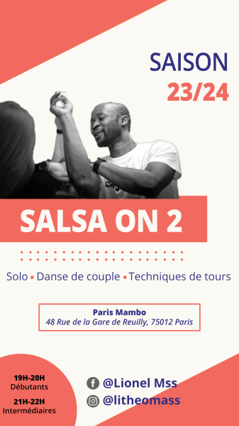 S'inscrire à un cours de salsa cubaine, Bachata et salsa Porto On2 à Paris 12ème - Saison 2023-2024
