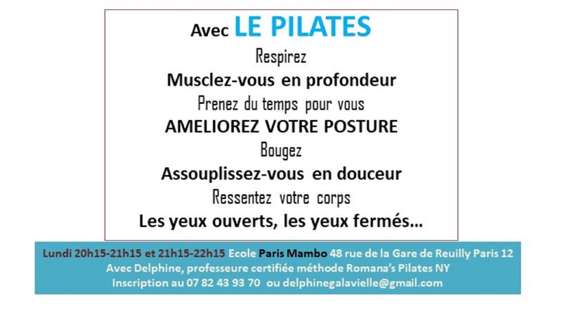 Où faire du Pilates à Paris 12eme - Saison 2023/2024