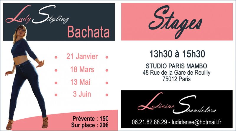 Faire un stage de lady style bachata à Paris 12ème