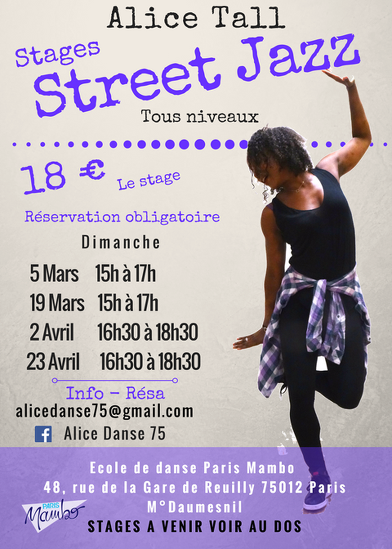 Où danser le street jazz à Paris 12ème