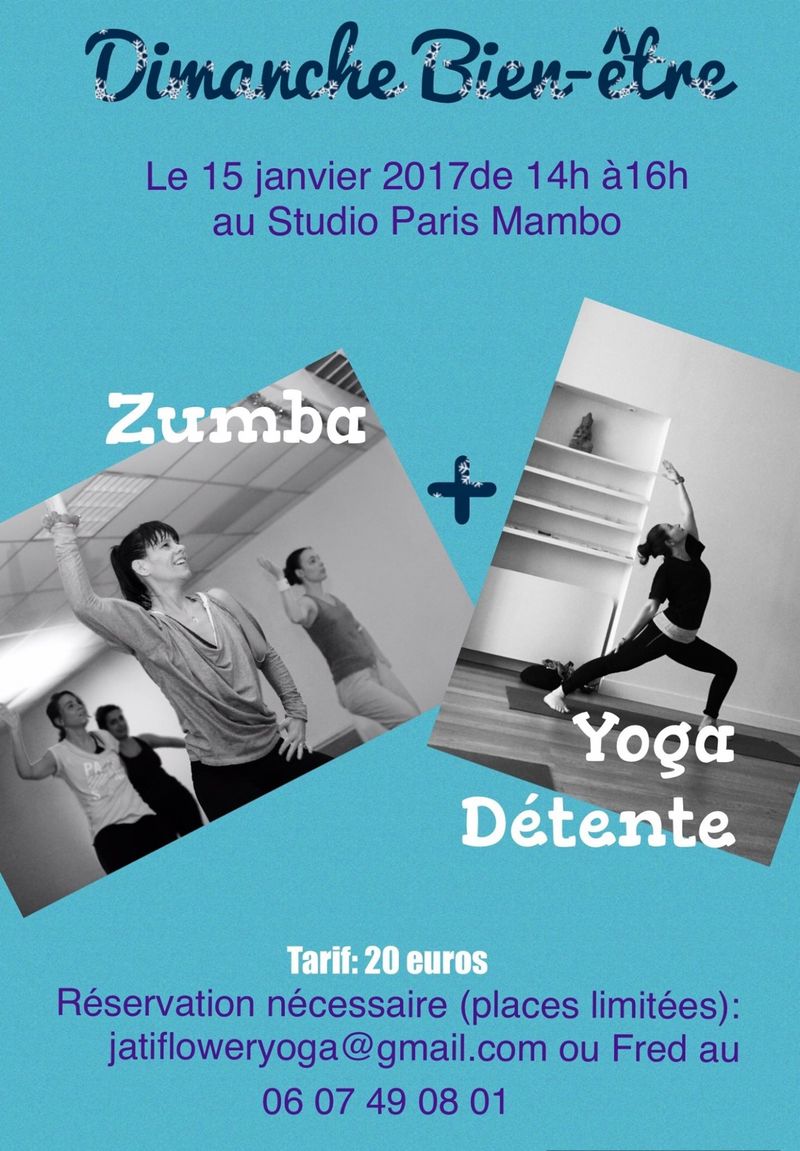 Stage de zumba et yoga détente à Paris 12ème