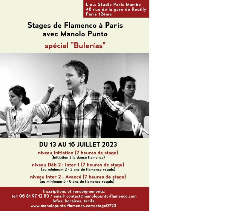 Réservez votre prochain stage de danse ou bien-être à Paris 12ème avec le planning des stages saison 2022-2023