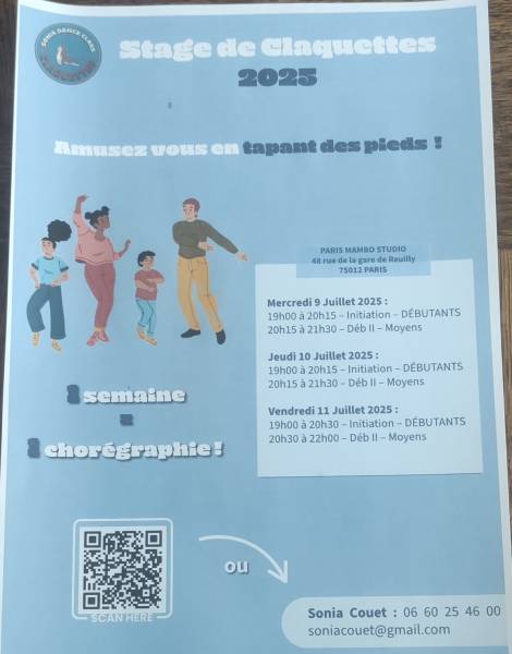 Réservez votre prochain stage de danse ou bien-être à Paris 12ème avec le planning des stages saison 2024-2025