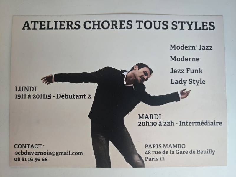 Nouveau cours :  COURS SENIORS MODERN JAZZ/COMEDIES MUSICALES