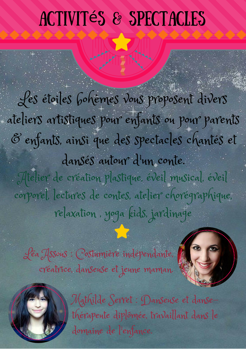 les etoiles bohèmes atelier enfants proche Paris 20ème
