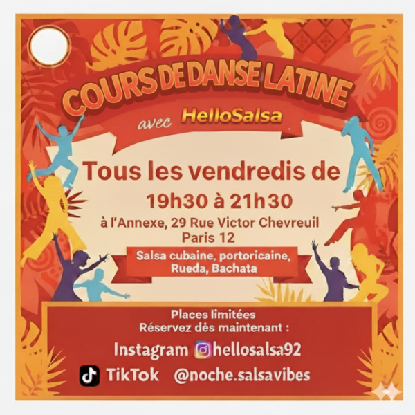 S'inscrire à un cours de salsa cubaine, Bachata et salsa Porto On2 à Paris 12ème - Saison 2024-2025